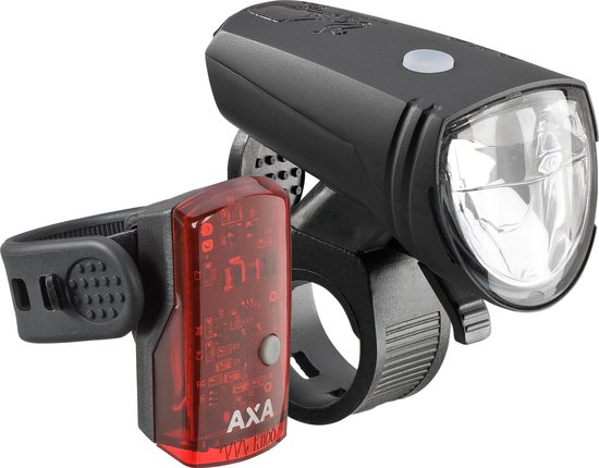AXA Greenline 15 Fietsverlichtingsset - 15 lux - USB - LED